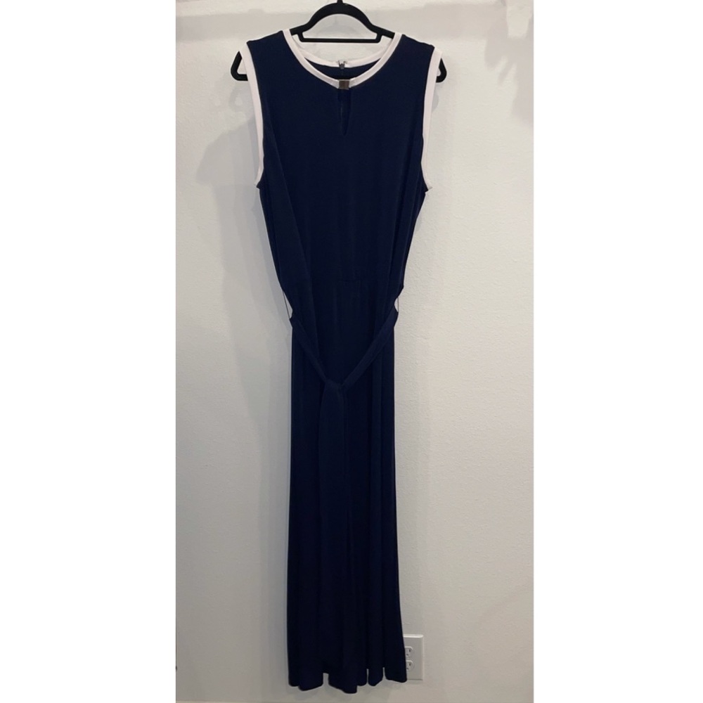 Lauren Ralph Lauren Navy/White Romper w/Belt